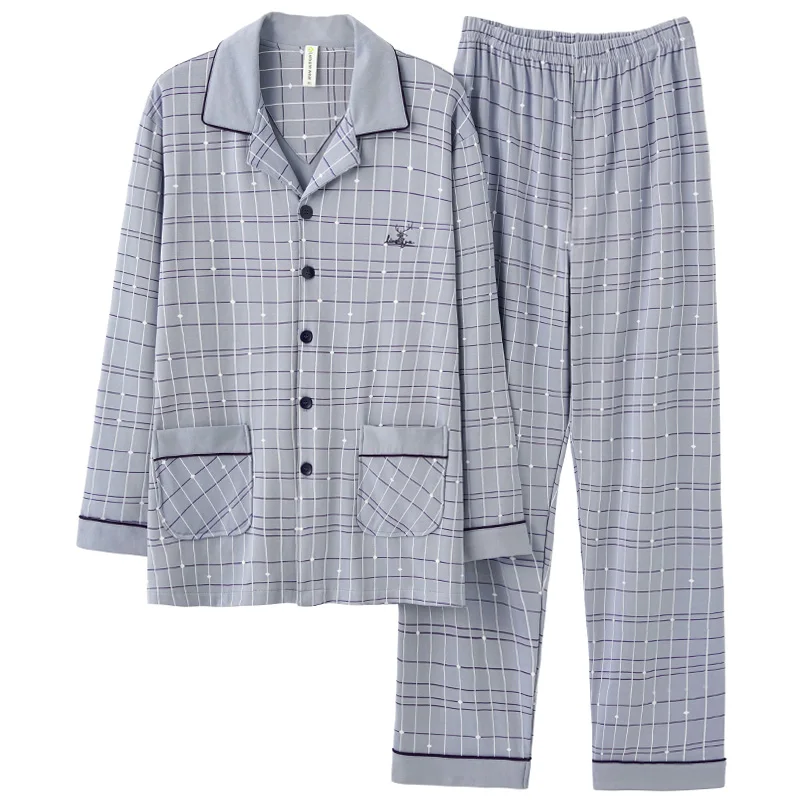 Весенне-осенний мужской кардиган с длинными рукавами для папы среднего и