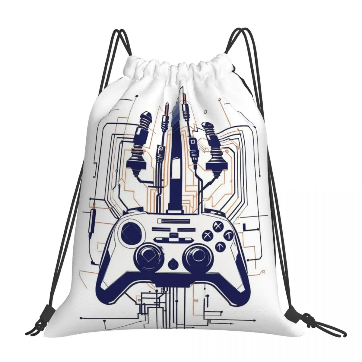 

Повседневный Рюкзак Cyberpunk с джойстиком, портативные сумки на шнурке, сумка с карманами для мелочей, школьные сумки для мужчин и женщин