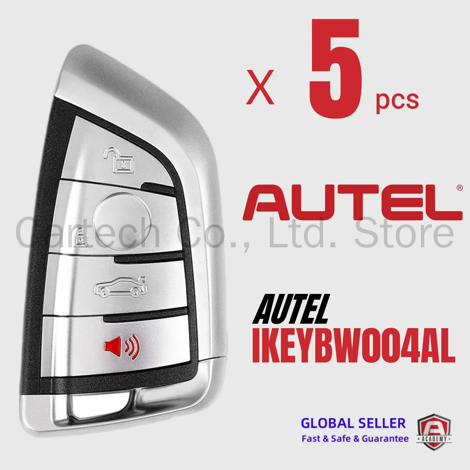 

5 шт. Autel IKEYBW004AL BW004AL универсальный смарт-ключ 4 кнопки для BMW для смарт-ключа Autel для KM100 IM508 IM608 KM100E