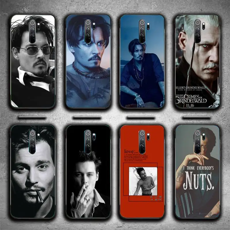 

Sexy Man J-Johnny Depp Phone Case For Redmi 9A 8A 7 6 6A Note 9 8 10 8T Pro Max 9 K20 K30 K40 Pro PocoF3 Note11 5G Case
