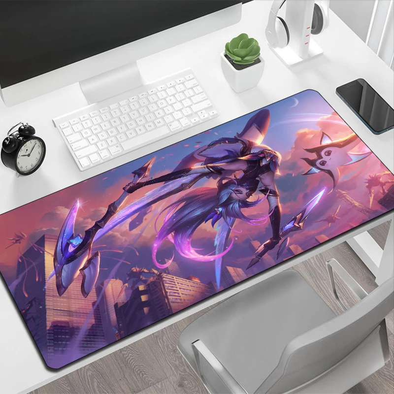 

Keyboard Mouse Pad League of Legends Akali Kawaii Gaming Mat Large Mausepad Anime Mats Pc Mause Computer Accessories Gamer Pads