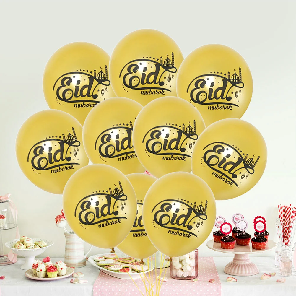 50 шт. 12-дюймовые воздушные шары с принтом Ид Мубарак креативные украшения
