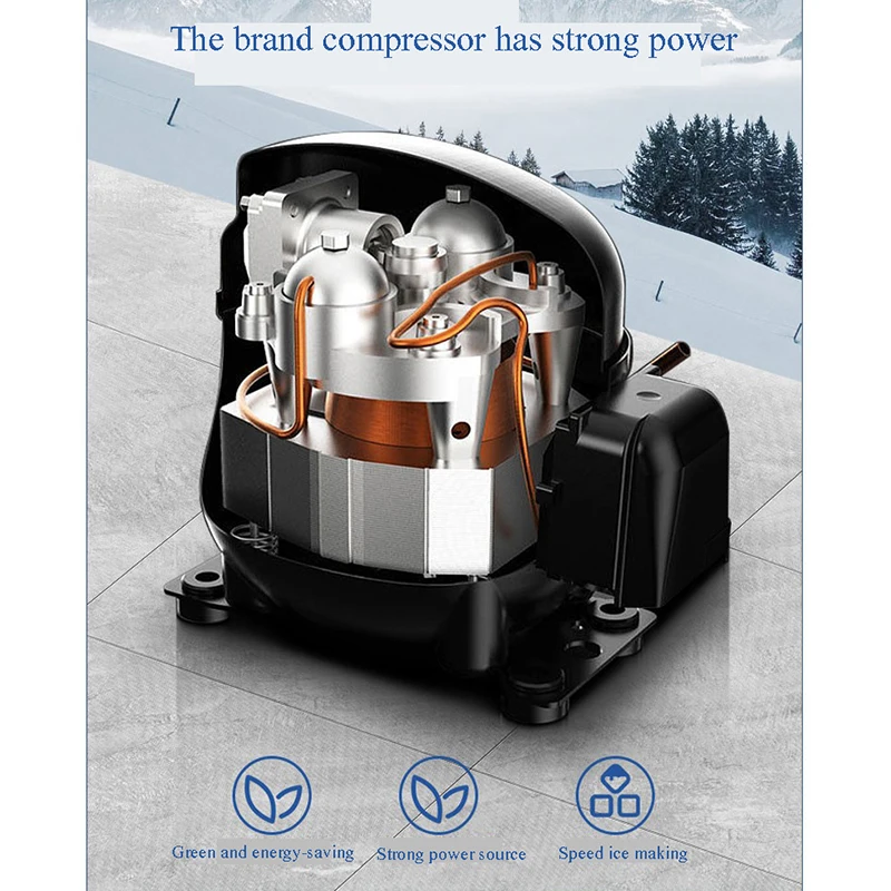 Льдогенератор PBOBP коммерческий с таймером 100 фунтов/день 24 часа контроль толщины