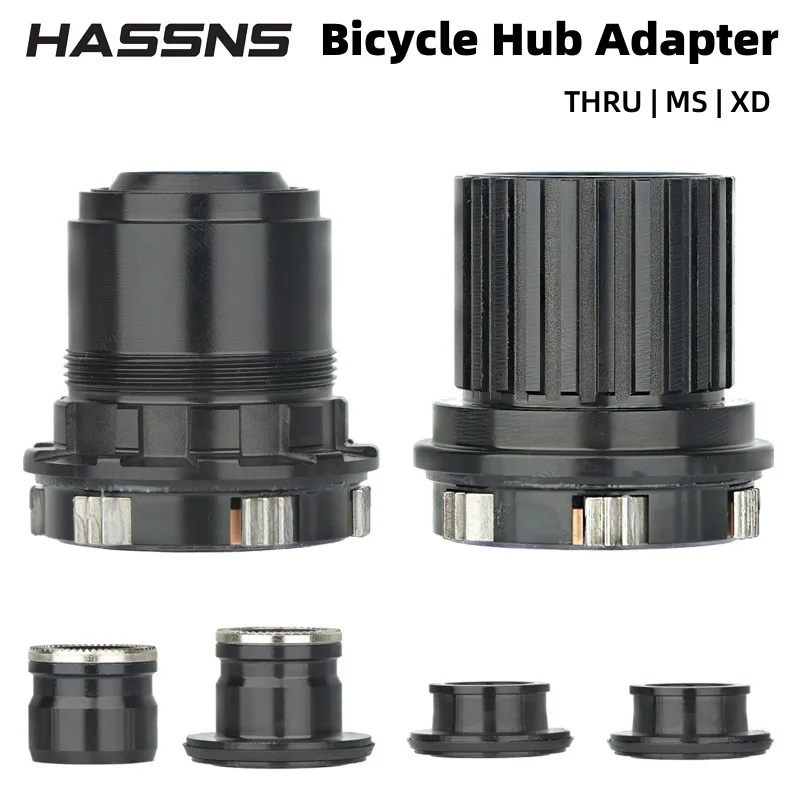 

HASSNS Mtb Cube Adapter Bicycle Hub Micro Spline 8/9/10/11/12 Speed Bushing THRU Cap Freehub Xd MS Adapter Mountain Road Bike