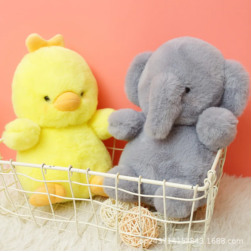 

Kawaii/Soft/Mini Poke Doll Plush Toy Chick Lamb Elephant Bear Four Animal Doll Ornament Children's Gift Home Decoration