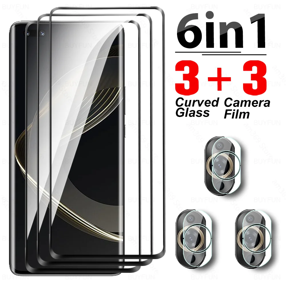 

6in1 For Huawei Nova 11 10 Pro 9 4G 9H Curved Protective Tempered Glass Hauwei Huawey Nova11 11Pro 10Pro Camera Screen Protector