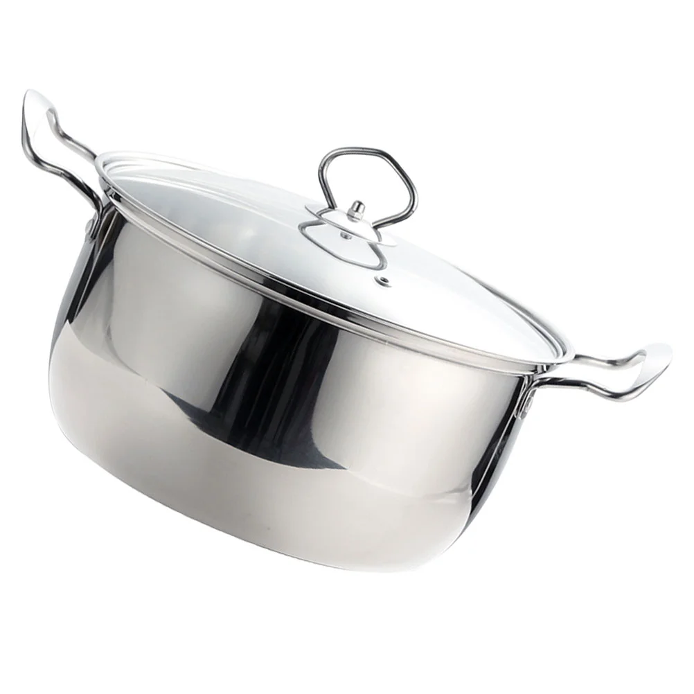 

Stainless Steel Soup Pot Stainless Steel Stock Pot Kitchen Supplies Milk Pot Soup Pan Glass Small Saucepan