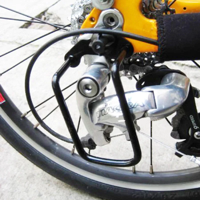 

2 pieces Adjustable Steel Black Bicycle Mountain Bike Rear Gear Derailleur Chain Stay Guard Protector Outdoor Bike Accessories