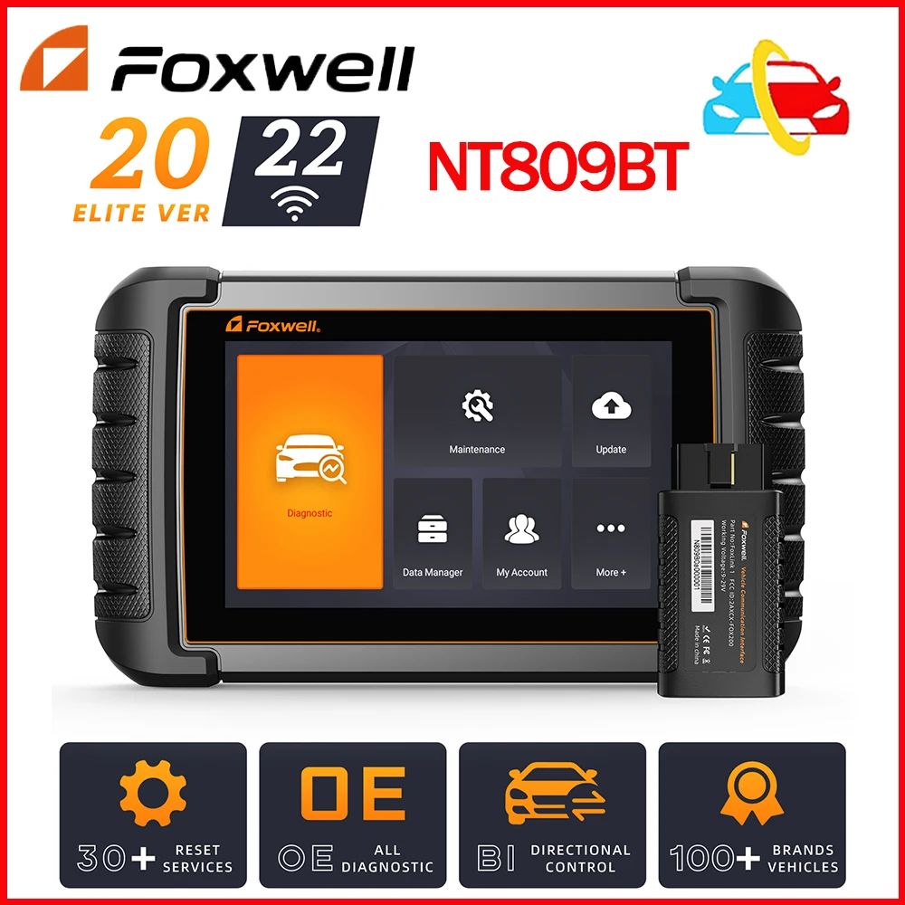 

Автомобильный Bluetooth-сканер FOXWELL NT809BT OBD2, диагностические инструменты A/F TPMS 30, сброс всех систем, сканер PK NT809