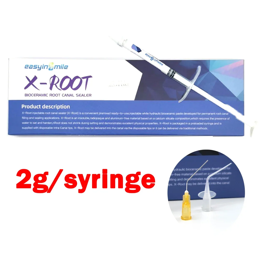 Фото 0,2 г Easyinsmile Dental Endo fill Биокерамический герметик для эндодонтии X-Root, сегмент для обтурации корневых каналов №2