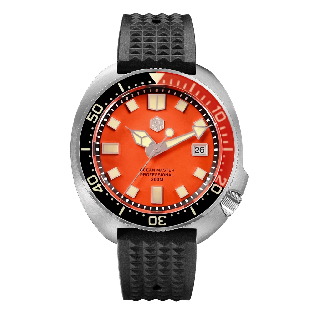 

San Martin Men Automatic Watch Limited Military Mechanical Wristwatch Diving 200M Waterproof Sport Luminous Sapphire Bezel NH35