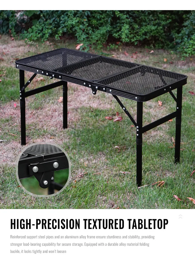 Стол складной сетчатый для барбекю Легковесный мобильный кухонный столик с