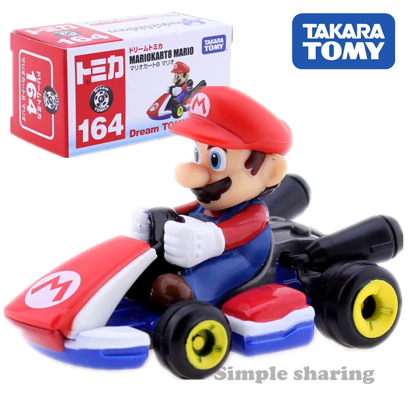 

TAKARA TOMY Dream TOMICA No.164 MARIOKART 8 MARIO Roadster Model Kit Diecast Miniature Car Mould Hot Anime Figure Baby Toys