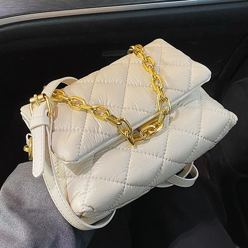 

Lattice Square Small Tote Bag 2022 New High-quality PU Leather Women'S Designer Handbag Luxury Brand Shoulder Messenger Bag