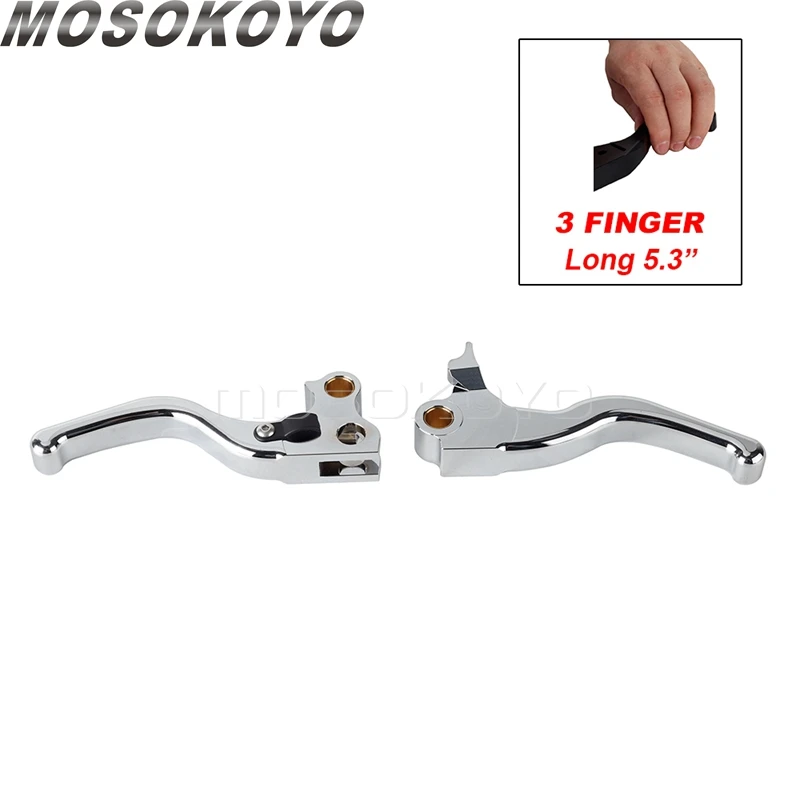 

Рычаги сцепления с двумя-3 пальцами и тормозным рычагом 5,3 дюйма 4,8 дюйма для Harley Dyna Super Glide Custom FXDC FXDCI FXDSE FXD FXDI Sport FXDX FXDXT