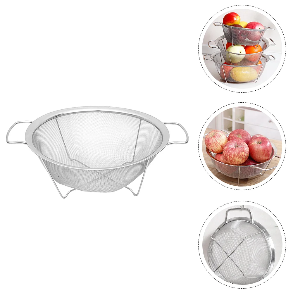 

Rice Rinsing Bowl Mesh Strainer Fruit Washing Bowl Fruit Strainer Vegetable Basket Rice Washing Sieve Filter Basket
