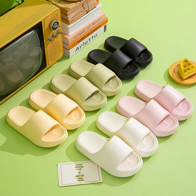 2023 new fashion EVA thick sole flip-flop sound anti-slip wear-resistant couple's style women's slippers