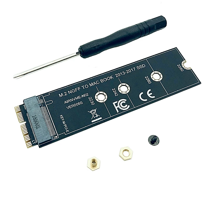 

M ключ M.2 NGFF PCIe AHCI SSD адаптер карты для MACBOOK Air 2013 2014 2015 2017 A1465 A1466 Pro A1398 A1502 A1419 2230-2280 SSD
