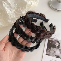 sweet bohemia braids headbands wig braided hairbands with teeth hair hoops for designer women girls hairline hair accessories