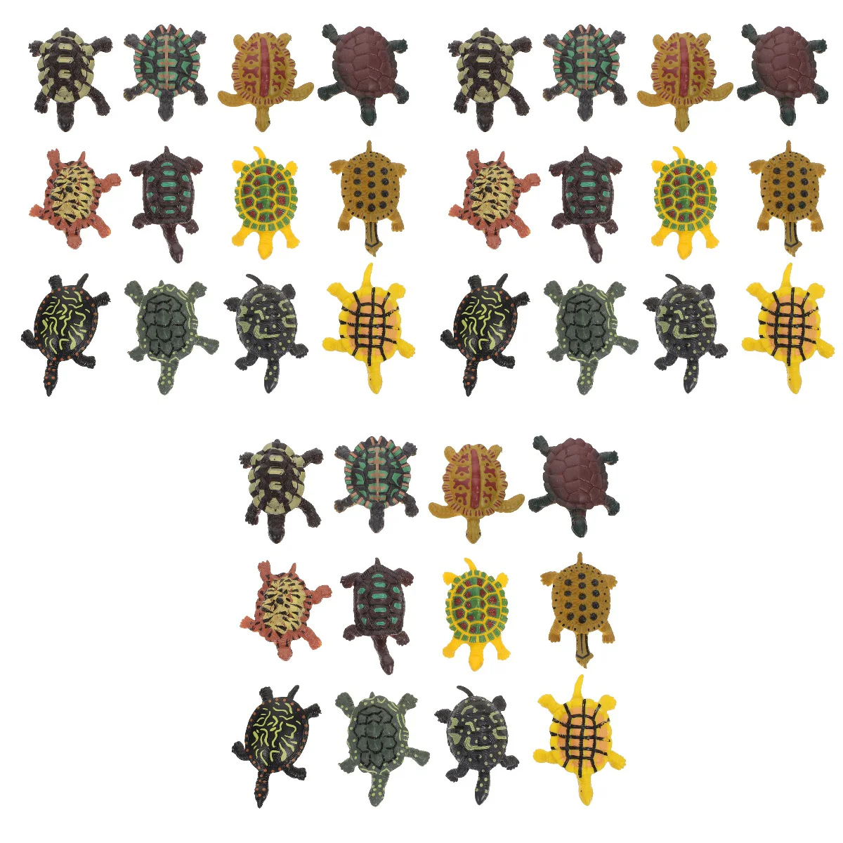 

36 Pcs Aquarium Tortoise Model Children Marine Organism Desktop Adornment