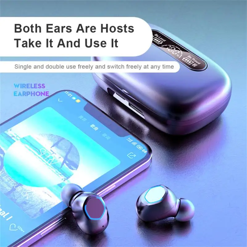 TWS Bluetooth-compatible5.2 наушники 2000 мАч зарядная коробка беспроводные стерео спортивные