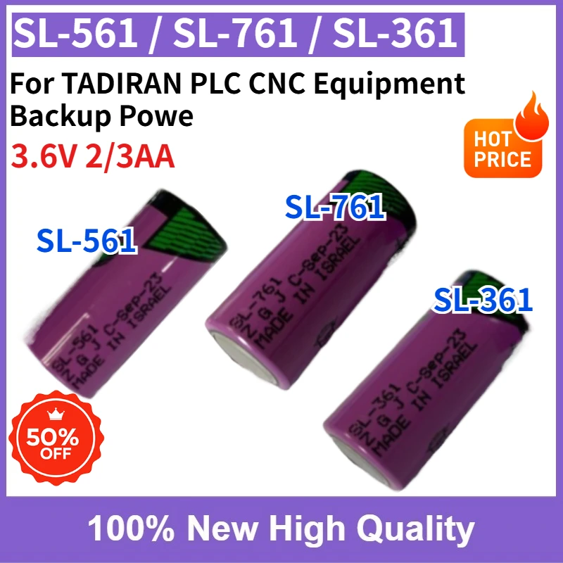 Фото Литиевая батарея SL-561 SL-761 SL-361 3.6V 2/3AA для резервного питания оборудования TADIRAN PLC CNC №1
