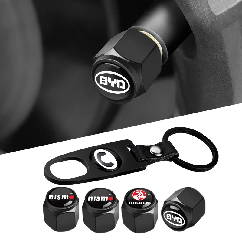 Колпачки клапанов автомобильных шин с колесным ключом, брелоком, аксессуары для Volkswagen VW CC T-ROC Golf 4 5 6 7 Sharan 7N Passat B5 B6, 4 шт.