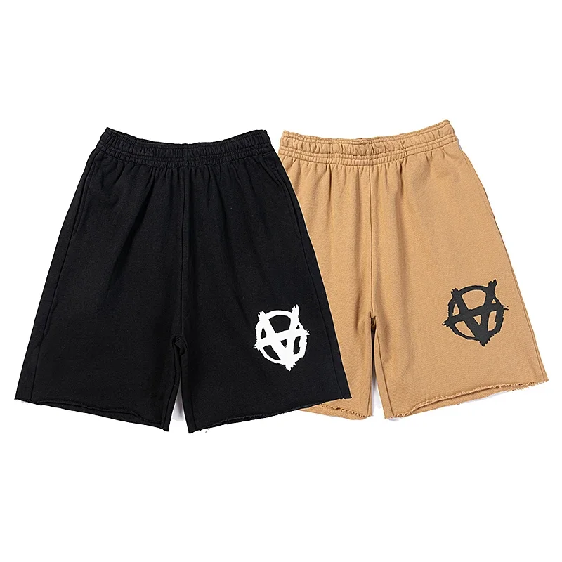 

Oversized VTM Men Sports Shorts Logo Print 1:1 High Quality Pure Cotton Pants Women Shorts