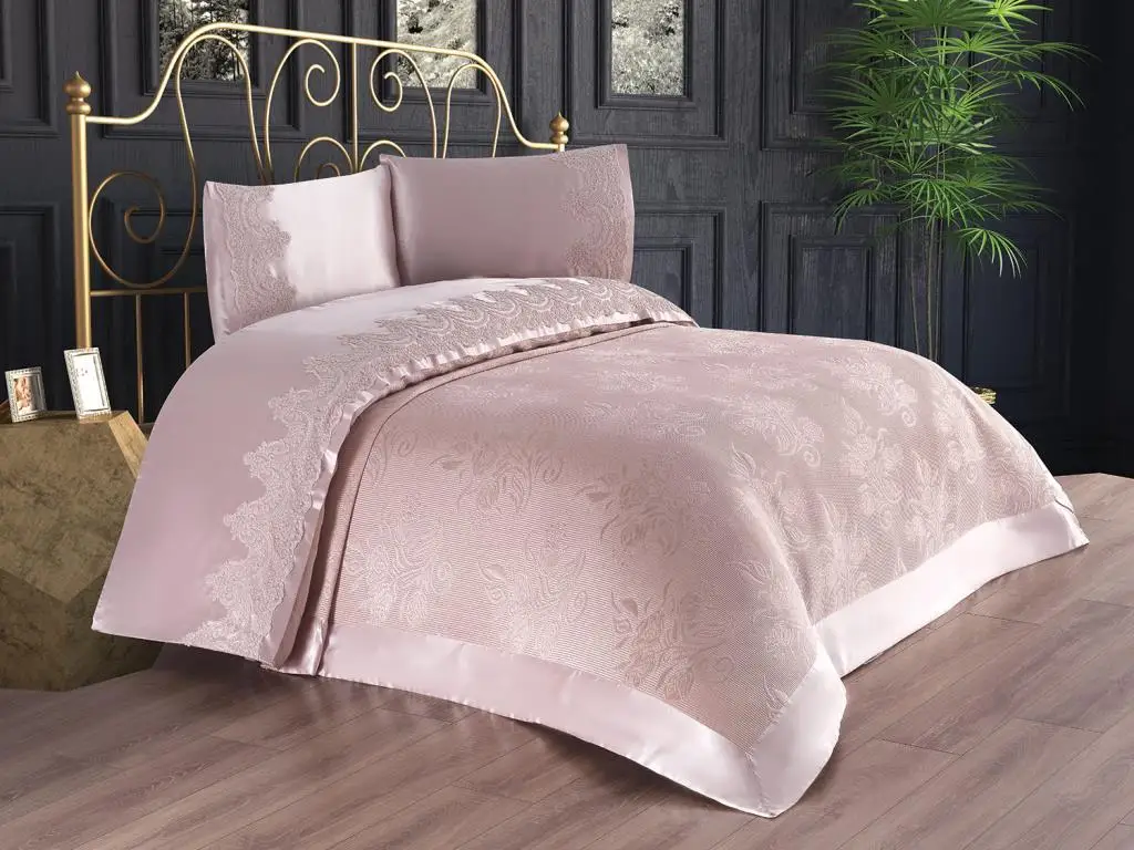 

Land Of dowry Mimosa Double Bed Cover Powder