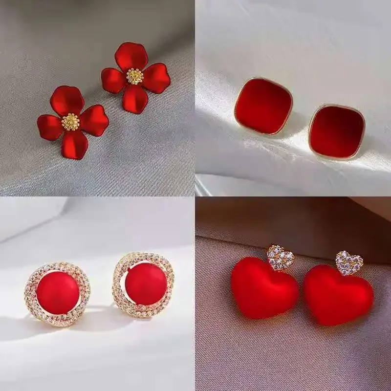 Красная искусственная кожа для женщин Изысканный Высококачественный простой