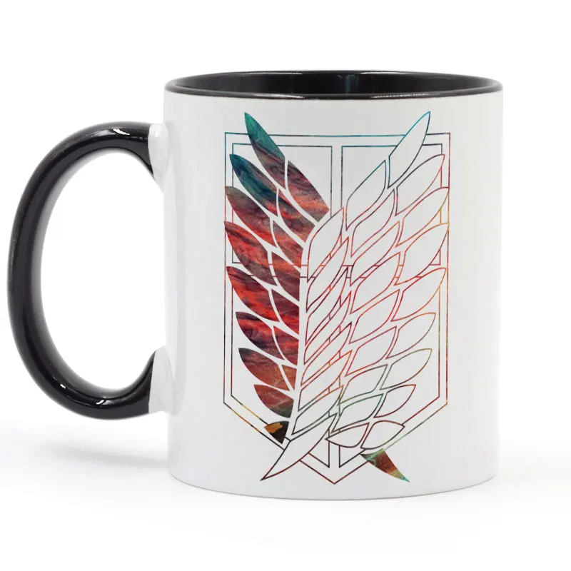 

Attack On Titan Badge Logo Mug 11oz Coffee Ceramic Milk Tea Cup Boy Friends Gift