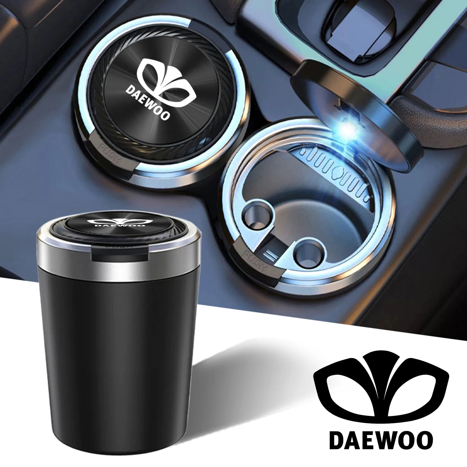 Автомобильная пепельница cenicero с текстурой автомобильных аксессуаров для daewoo