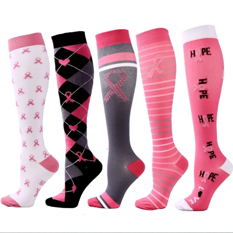 

Compression Socks New Style Running Sports Socks Varicose Veins Medical Nursing Blood Circulation Knee High 20-30 Mmhg Men Women