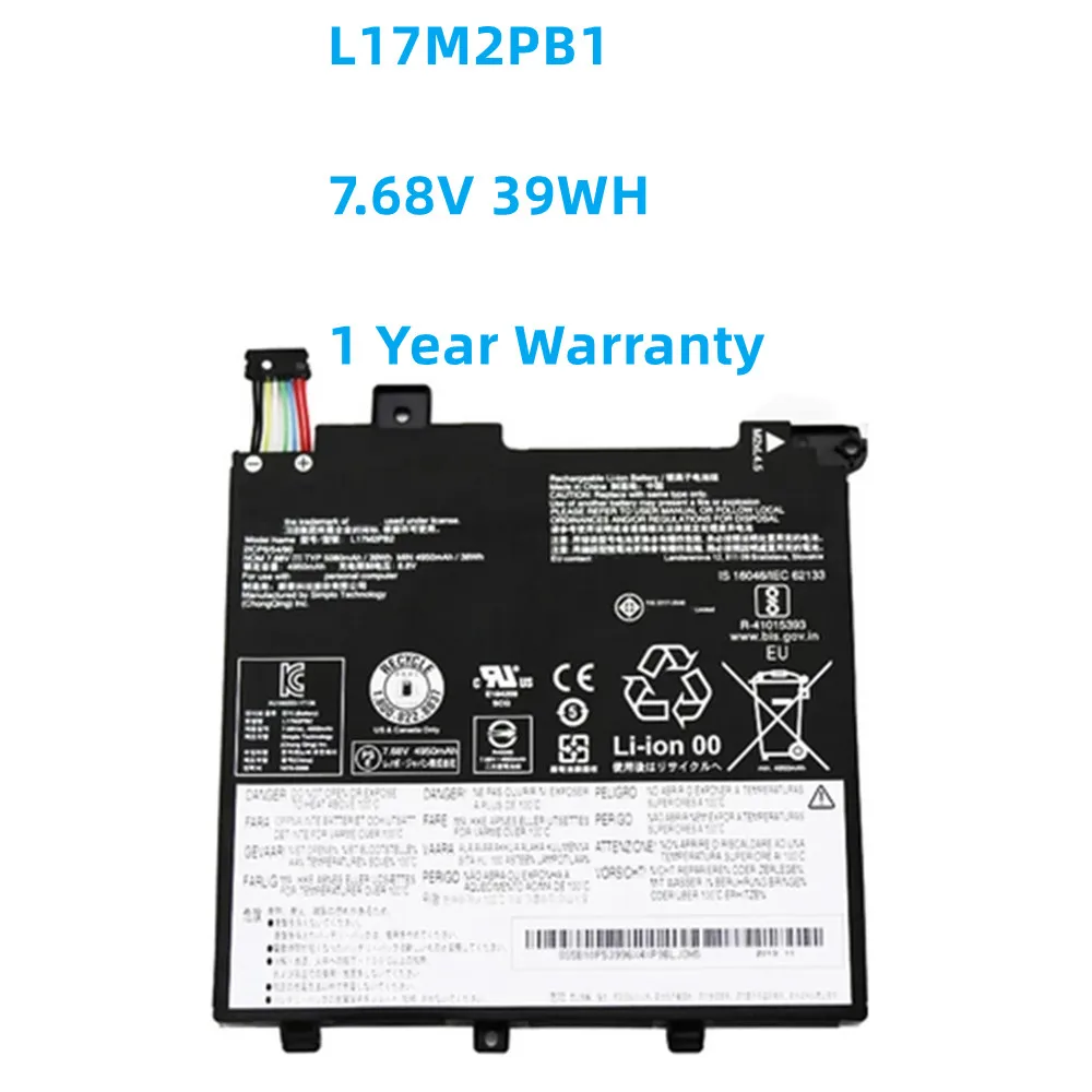 

L17M2PB1 7.68V 39WH Laptop Battery For Lenovo V330-14IKB V330-14ARR V130-14IKB E43-80 K43C-80 E4-ARR L17L2PB1 L17M2PB2 L17C2PB1