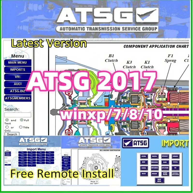 Фото Программное обеспечение ATSG 2017, автоматические трансмиссии, сервисная группа, ремонт, ручная диагностика, автомобильный инструмент, обнаружение неисправностей №1