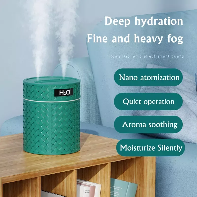 

NEW2023 Dual Nozzle Air Humidifier USB Aroma Essential Oil Diffuser Warm Light for Home Ultrasonic Cool Mist Maker Humidificador