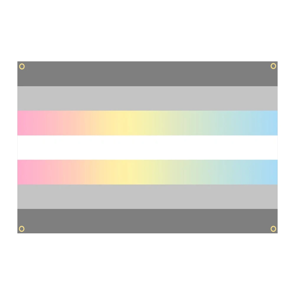 

Demifluid Flag 3x5Ft Poly Rainbow Inclusive Flag