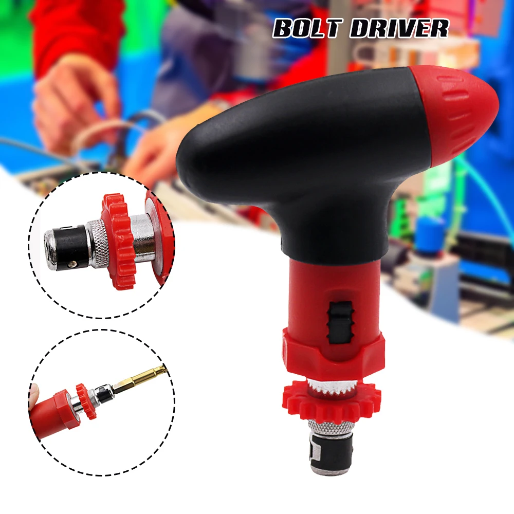 

Manual T-type ratchet screwdriver quick bolt driver batch 6.35mm can rotate forward reverse Screwdrivers Tools