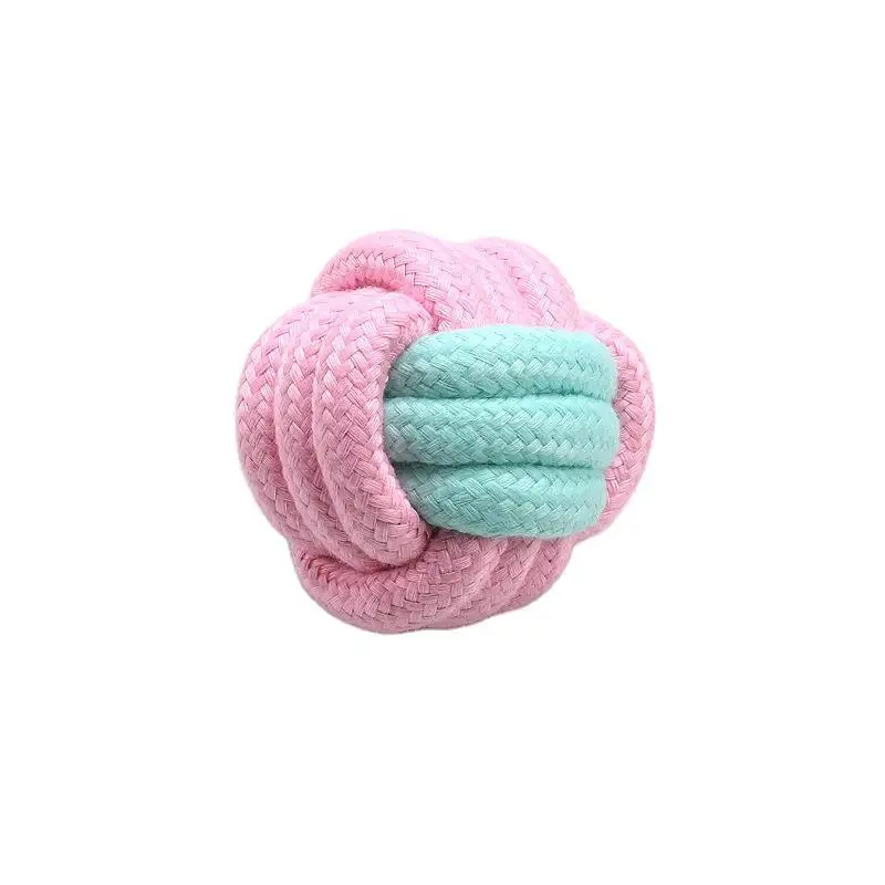 

New Bite-resistant Molar Dog Toy Powder Blue Cotton Rope Knot Toys Puppy Chew Toy for Small Dogs Bite Molar Dog Toy