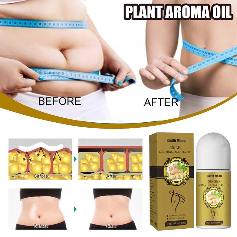 

Ginger Slimming Roller Essential Oils Losing Weight Remove Cellulite Massage Body Care Fat Burning Beauty Health Firm Products