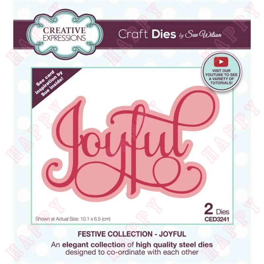 

Metal Cuts Dies Christmas Joyful Craft Scrapbook Diary Decoration Paper Embossing Template Diy Greeting Cards Handmade 2022 New