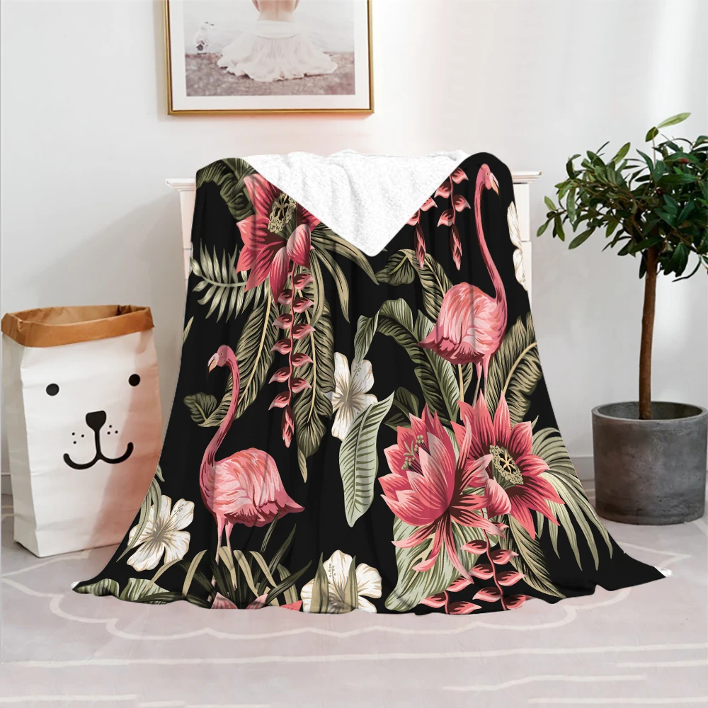 

Animal Flamingo Flannel Throw Soft Warm Blanket Cute Kid Bedding Bed Sofa Bed Couch Travel Office Cartoons Blanket Camping Gifts