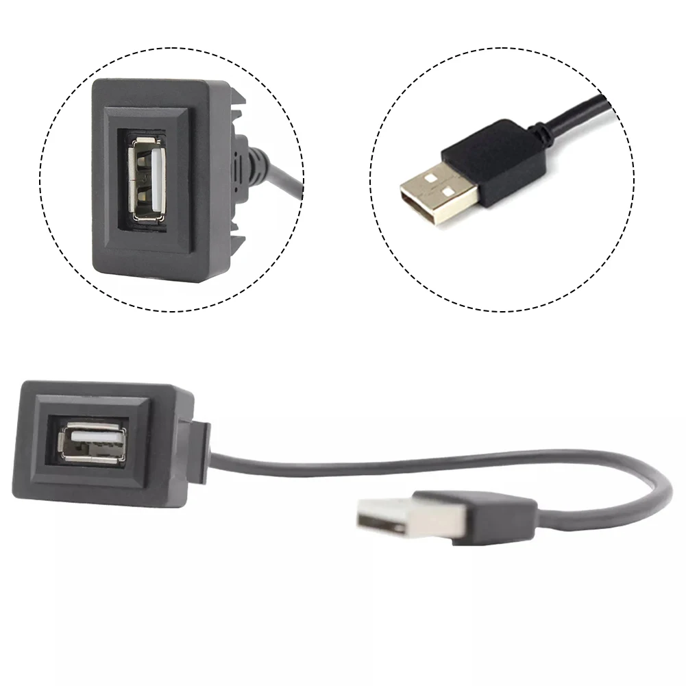 

Автомобильный USB-разъем, USB-кабель, костюм для Camry, Corolla, Toyota, Tundra, 4Runner 23 мм x 33 мм, 12 В, автомобильные аксессуары