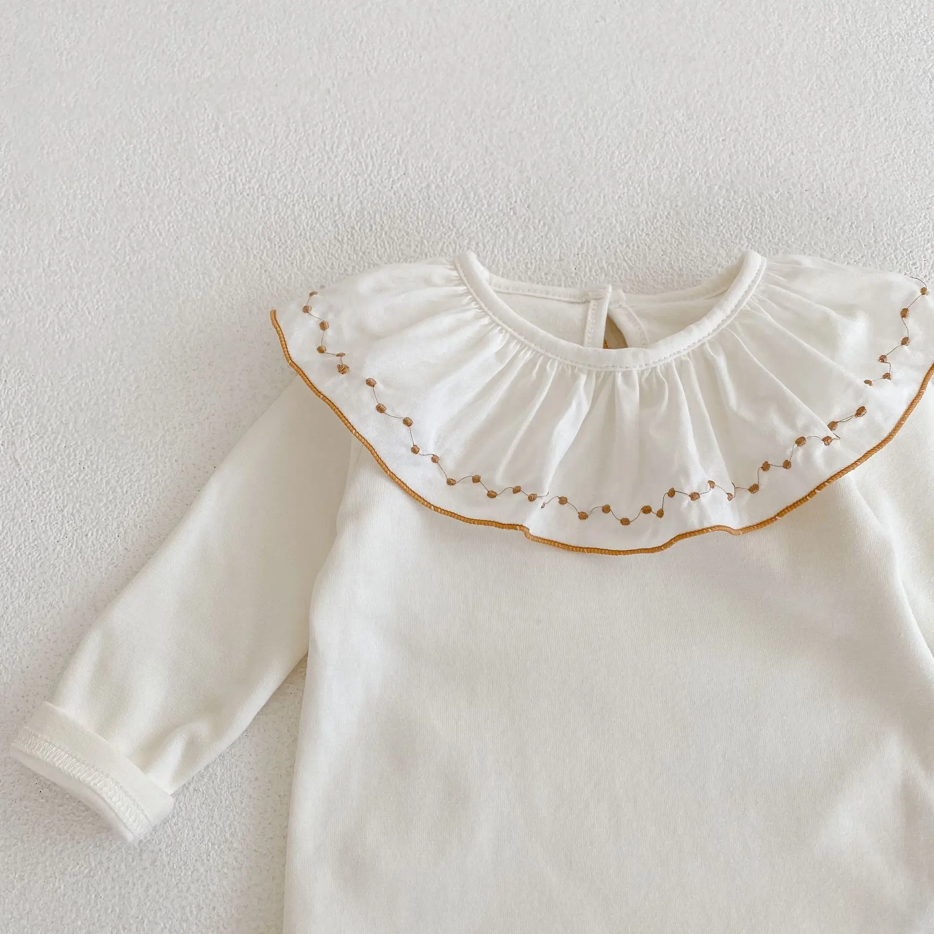 RiniLucia Toddler Girls Shirt Long Sleeve Newborn Baby Ruffle Pullovers for Girls Clothes Infant Baby Tops Children Outwear