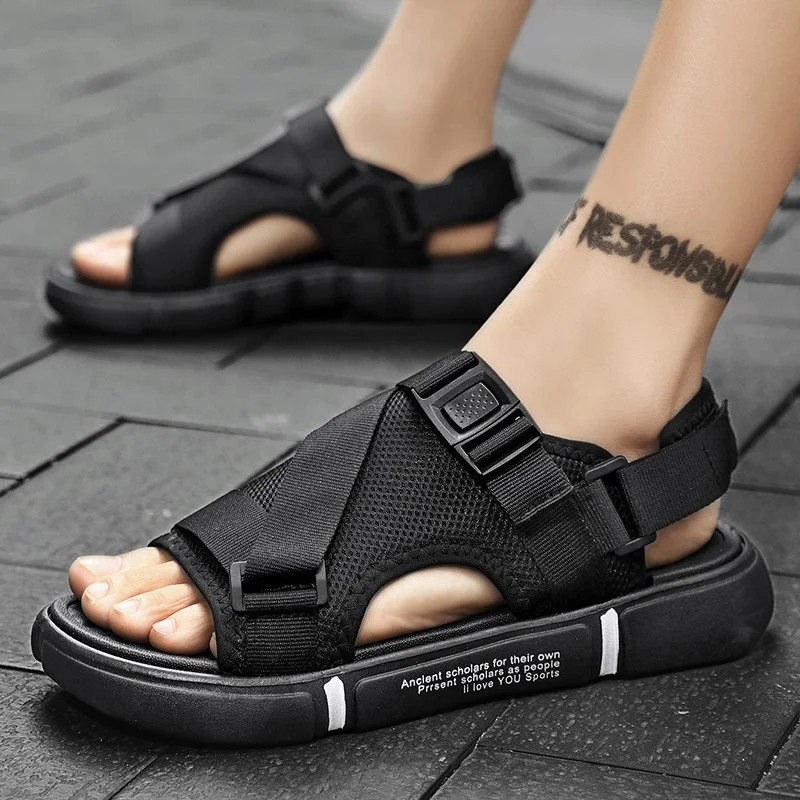 

Men's Breathable Platform Sandals 2023 Summer New Outdoor Male Beach Shoes Trend Soft Sole Casual Sports Sandals for Women