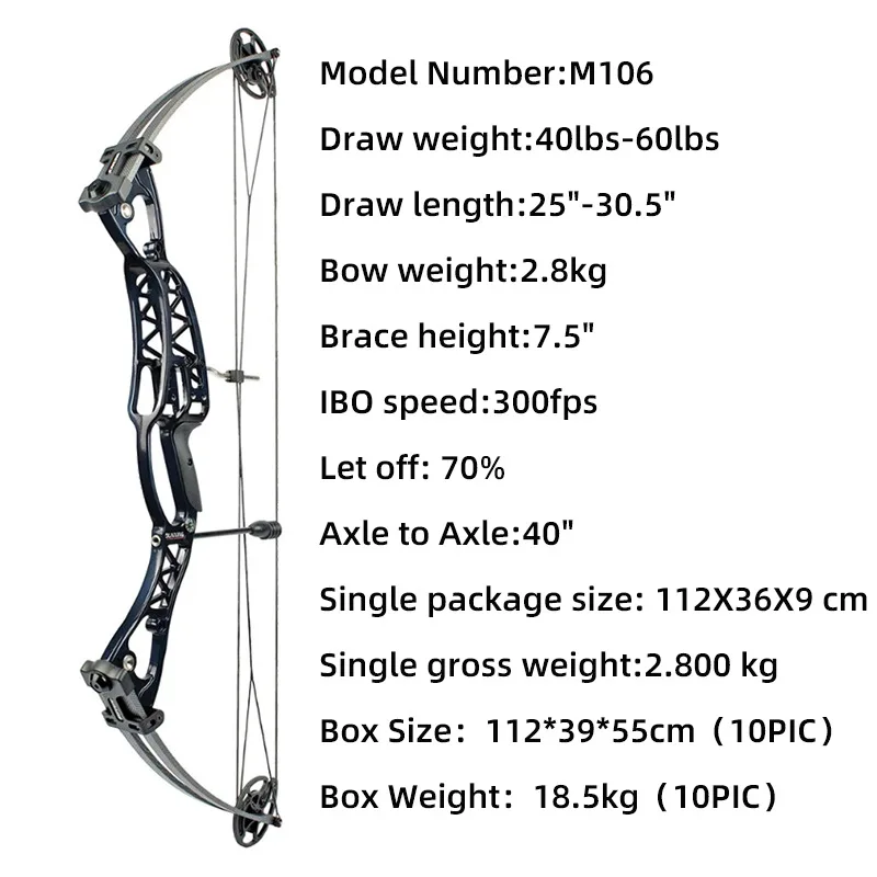 

New Bow And Arrow 40-60 Lbs Left And Right Hand Universal Outdoor Archery Target Knock Down Bow Compound Pulley Bow Compound Bow