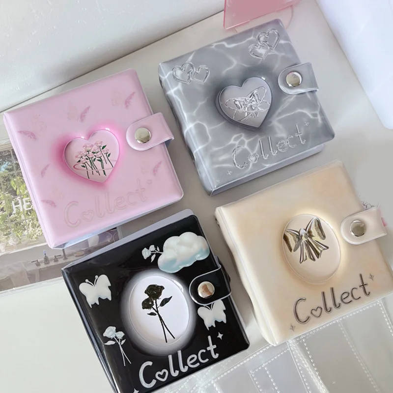

3 Inch Acid Metal Album Shell Cover Love Heart Hollow Storage Kpop Photocards Album Collection Book Binder Star Chasing Album