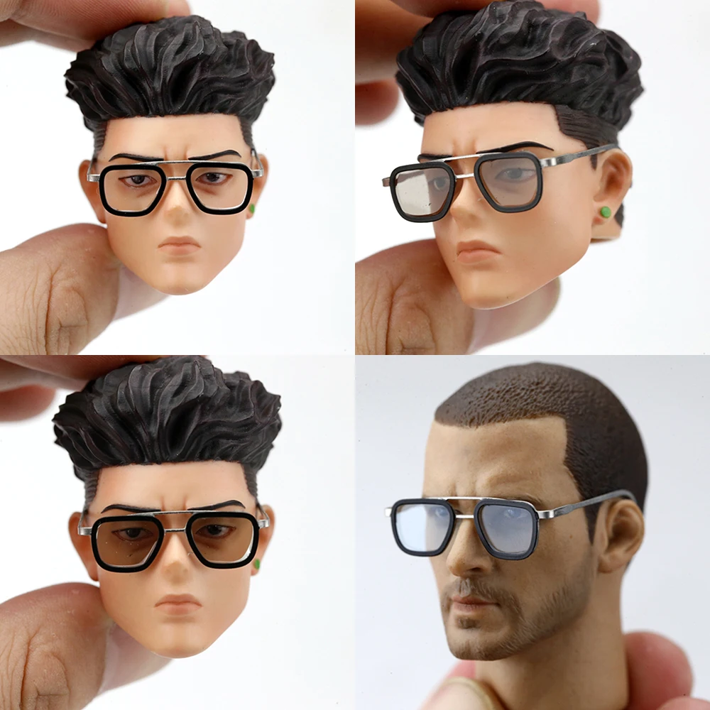 

In Stock FA011 1/6 Scale Fashion Metal Glasses Frame With Lens Sunglasses For 12 Inch Action Figure Model Decorative Accessories