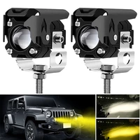 white yellow fog lights bright beam led work light bar for atv truck trailers 12v motorcycle headlight off road 4x4 acessorios