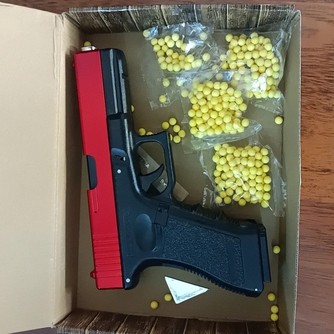 Черный Металлический Игрушечный Пистолет G17 500 Пулей BB Имитация Пистолета Для